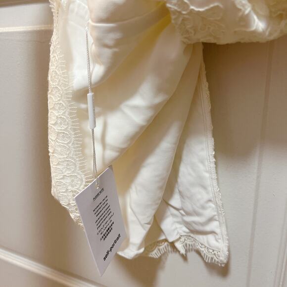 Self-Portrait Diamante Embellished Lace Midi Dress NWT  Size 4 - Picture 7 of 8